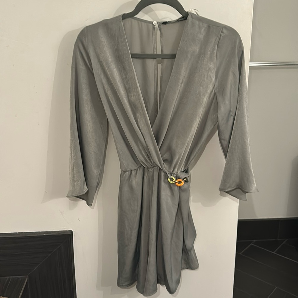 Zara satin romper